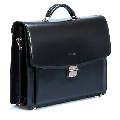 Siyah Deri Erkek Evrak Çantası - S1EV00002634-A97 - Tergan