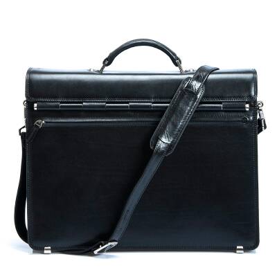 Siyah Deri Erkek Evrak Çantası - S1EV00002634-A97 - Tergan