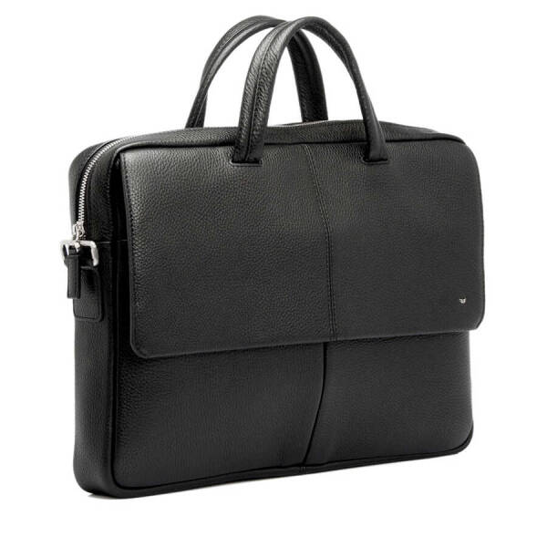 Siyah Hakiki Deri Erkek Evrak Çantası - S1EV00021140-A41 - 2