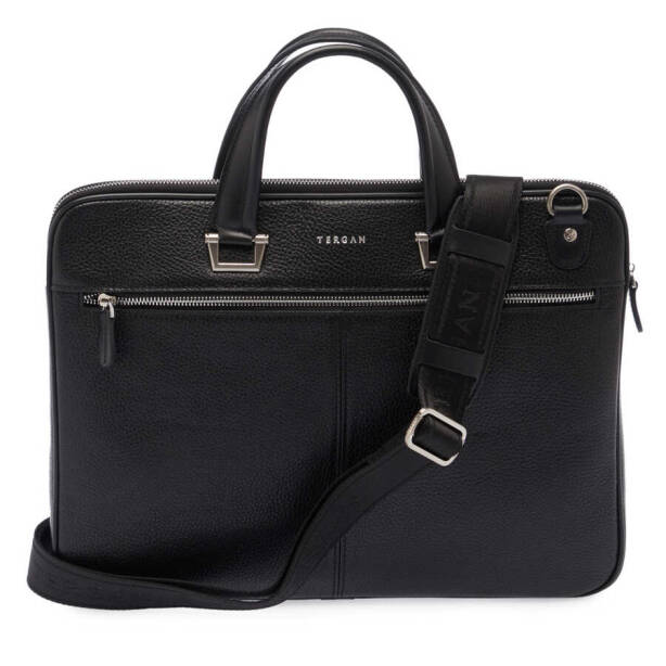 Siyah Hakiki Deri Erkek Evrak Çantası - S1EV00021252-D3H - 3