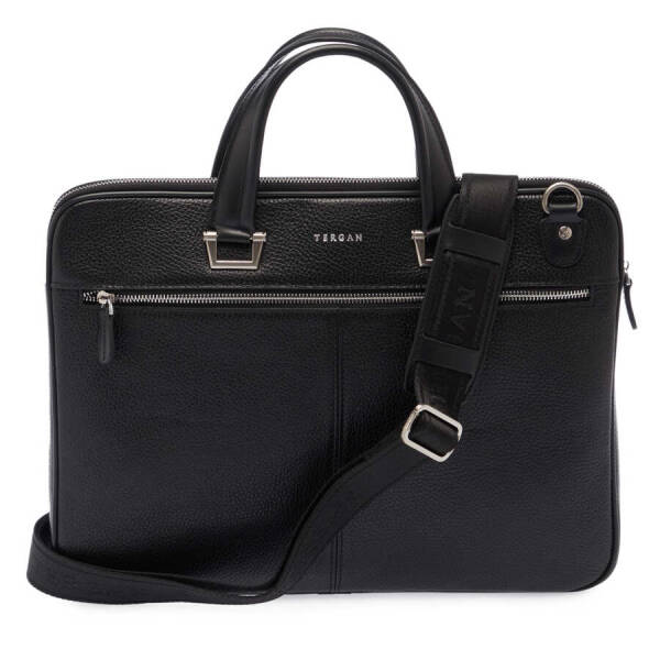 Siyah Hakiki Deri Erkek Evrak Çantası - S1EV00021252-D3H - 3