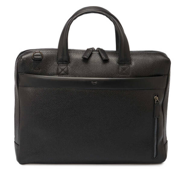 Siyah Hakiki Deri Erkek Evrak Çantası - S1EV00021306-D3H - 1