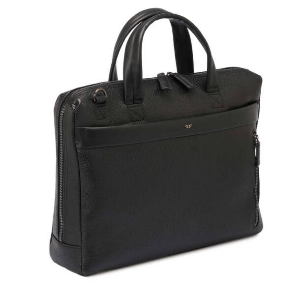 Siyah Hakiki Deri Erkek Evrak Çantası - S1EV00021306-D3H - 2