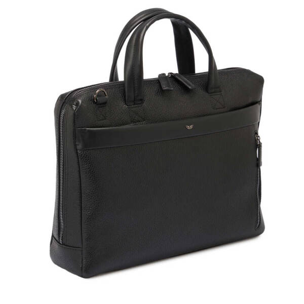 Siyah Hakiki Deri Erkek Evrak Çantası - S1EV00021306-D3H - 2