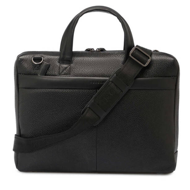 Siyah Hakiki Deri Erkek Evrak Çantası - S1EV00021306-D3H - 3