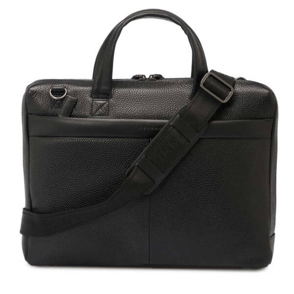 Siyah Hakiki Deri Erkek Evrak Çantası - S1EV00021306-D3H - 3