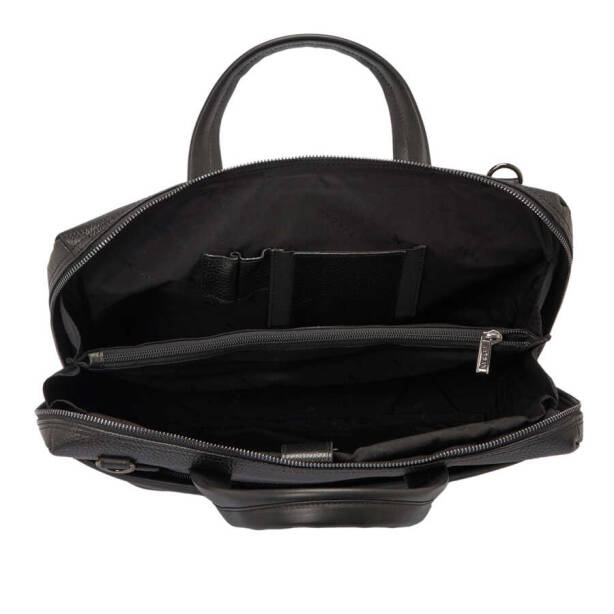 Siyah Hakiki Deri Erkek Evrak Çantası - S1EV00021306-D3H - 4