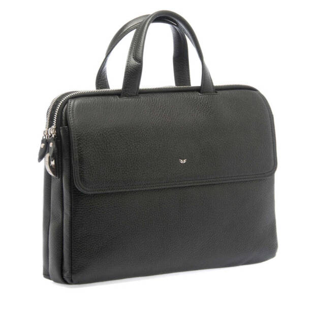 Siyah Hakiki Deri Erkek Evrak Çantası - S1EV00021388-A41 - 2