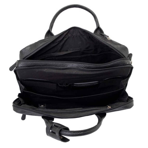 Siyah Deri Erkek Evrak Çantası - S1EV00021438-P2Y - 4