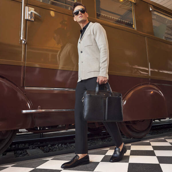 Siyah Deri Erkek Evrak Çantası - S1EV00021451-P2Y - 1