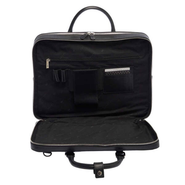 Siyah Deri Erkek Evrak Çantası - S1EV00021467-A97 - 4