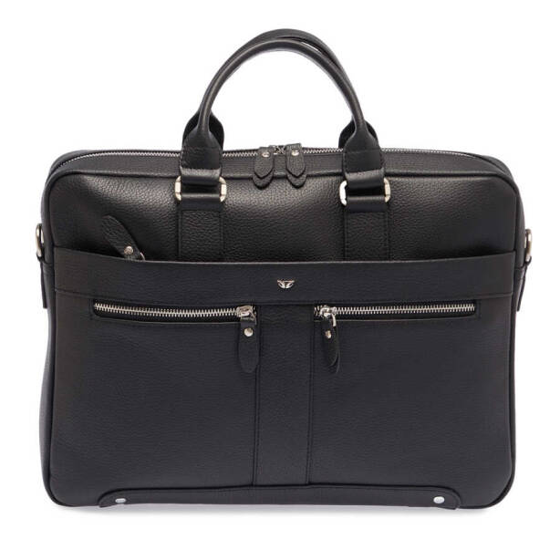 Siyah Hakiki Deri Erkek Evrak Çantası - S1EV00021476-A41 - Tergan