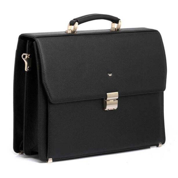 Siyah Hakiki Deri Erkek Evrak Çantası - S1EV00022380-A41 - Tergan