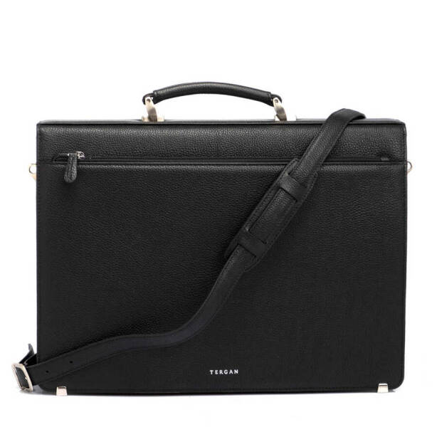 Siyah Hakiki Deri Erkek Evrak Çantası - S1EV00022380-A41 - Tergan