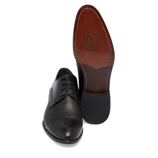 Siyah Hakiki Deri Erkek Klasik Ayakkabı - E24I1AY56660-A43 - 4