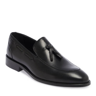  Siyah Deri Erkek Klasik Ayakkabı - E24I1AY56884-A43 