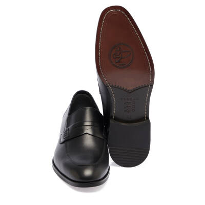  Siyah Deri Erkek Klasik Ayakkabı - E24I1AY56888-A43 - 4