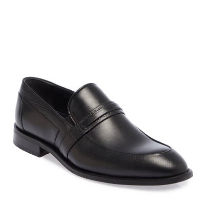  Siyah Deri Erkek Klasik Ayakkabı - E24I1AY56890-O2D 