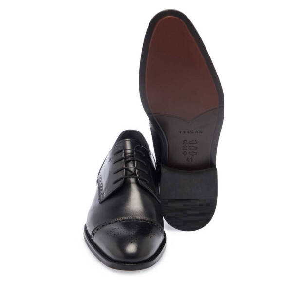 Siyah Hakiki Deri Erkek Klasik Ayakkabı - E24I1AY56922-A43 - 4