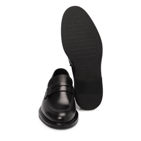 Siyah Deri Erkek Klasik Ayakkabı - E25S1AY57455-A43 - 4