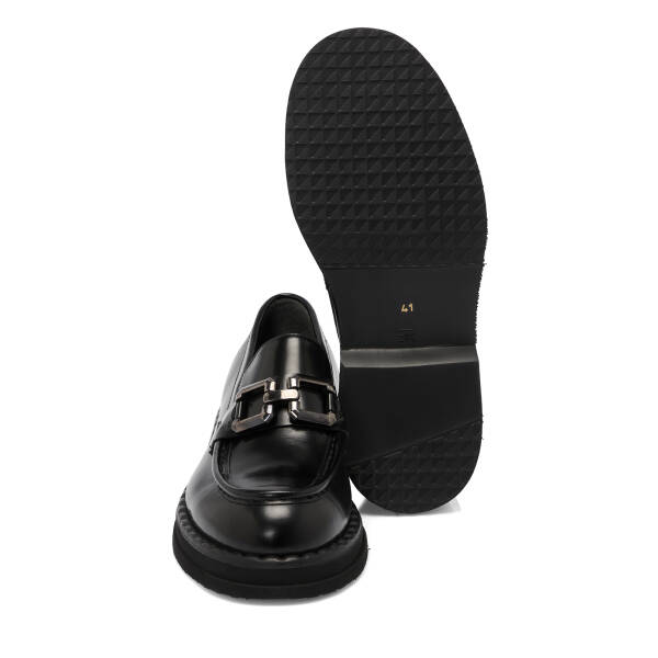 Siyah Deri Erkek Klasik Ayakkabı - E25S1AY57493-F44 - 4