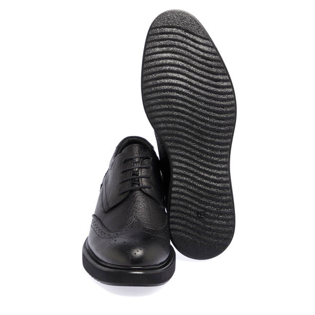 Siyah Hakiki Deri Erkek Klasik Ayakkabı - E25S1AY57516-A23 - 4