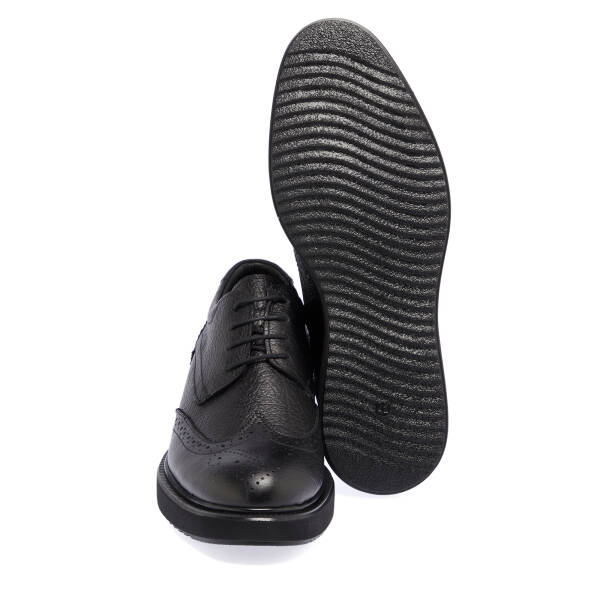 Siyah Hakiki Deri Erkek Klasik Ayakkabı - E25S1AY57516-A23 - 4