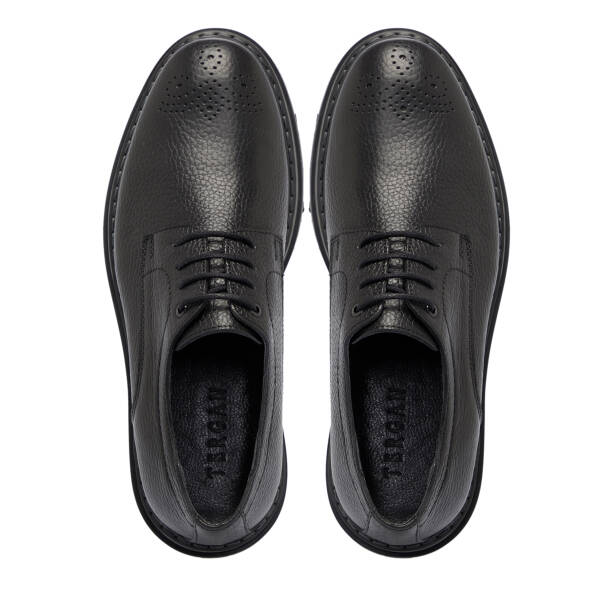 Siyah Deri Erkek Klasik Ayakkabı - E25S1AY57519-A41 - 5