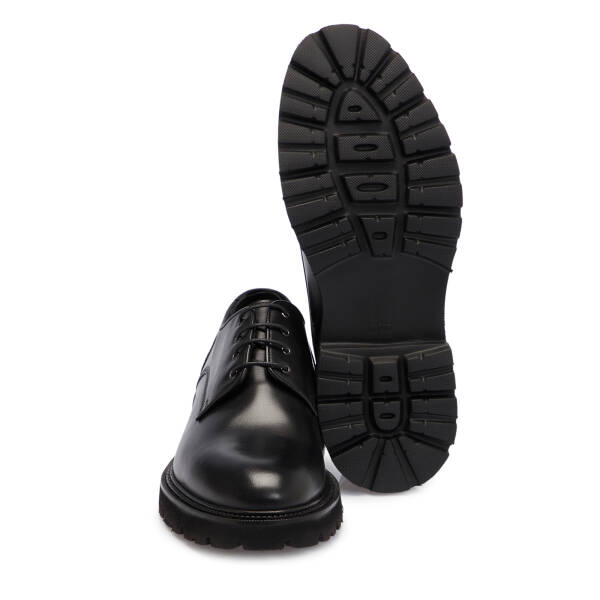 Siyah Deri Erkek Klasik Ayakkabı - E25S1AY57523-A43 - 4