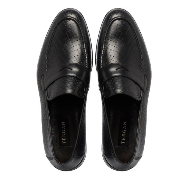 Siyah Deri Erkek Klasik Ayakkabı - E25S1AY57555-A43 - 5