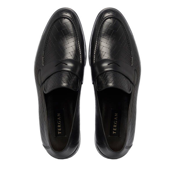 Siyah Deri Erkek Klasik Ayakkabı - E25S1AY57555-A43 - 5