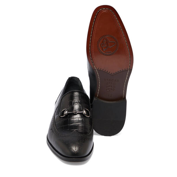 Siyah Deri Erkek Klasik Ayakkabı - E25S1AY57567-A43 - 4