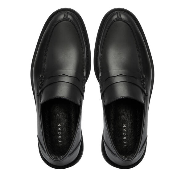 Siyah Hakiki Deri Erkek Klasik Ayakkabı - E25S1AY57649-A23 - 5