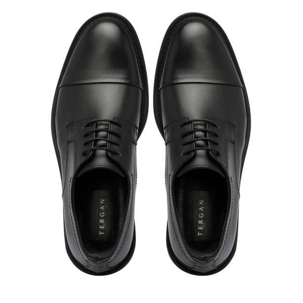 Siyah Hakiki Deri Erkek Klasik Ayakkabı - E25S1AY57650-A23 - Tergan