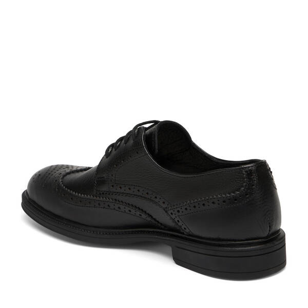 Siyah Hakiki Deri Erkek Klasik Ayakkabı - E25S1AY57654-A23 - 3