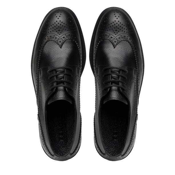 Siyah Hakiki Deri Erkek Klasik Ayakkabı - E25S1AY57654-A23 - Tergan