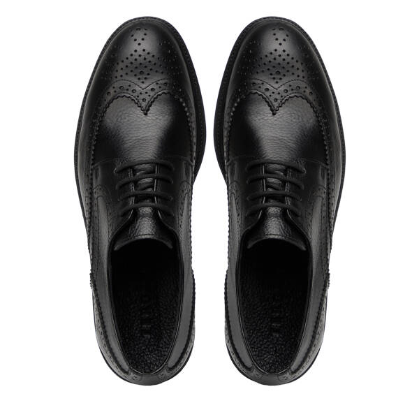 Siyah Hakiki Deri Erkek Klasik Ayakkabı - E25S1AY57654-A23 - 5