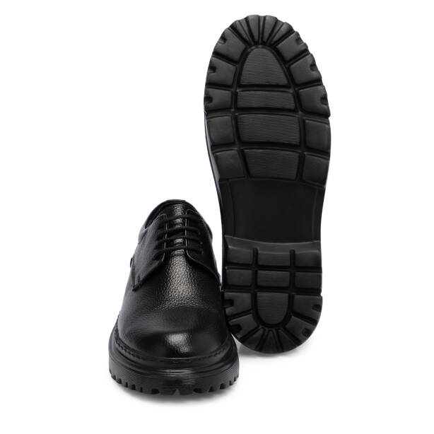 Siyah Hakiki Deri Erkek Klasik Ayakkabı - E25S1AY57672-A41 - 4