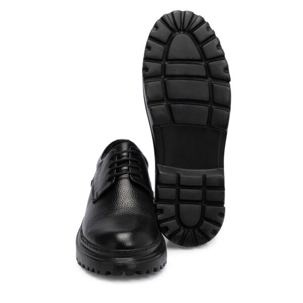 Siyah Hakiki Deri Erkek Klasik Ayakkabı - E25S1AY57672-A41 - 4