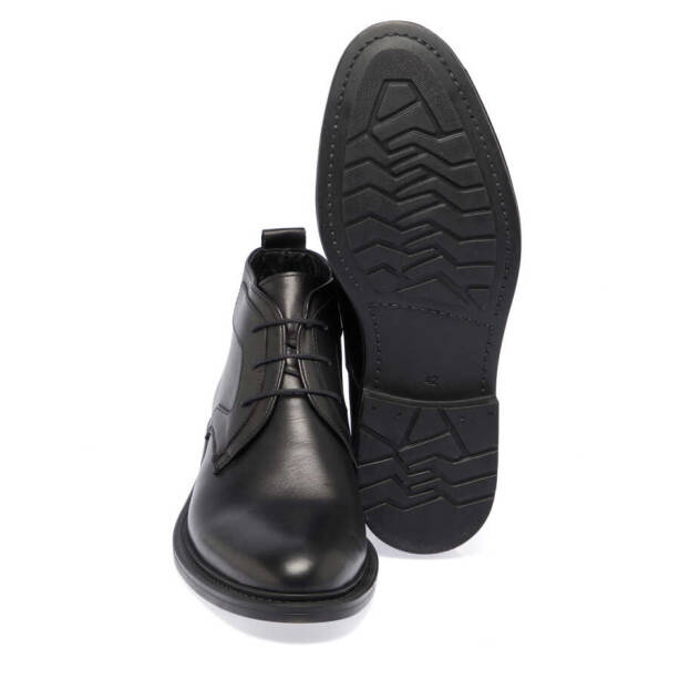 Siyah Hakiki Deri Erkek Klasik Bot - E23K1BT56415-A23 - 4