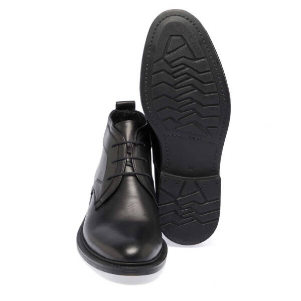 Siyah Hakiki Deri Erkek Klasik Bot - E23K1BT56415-A23 - 4