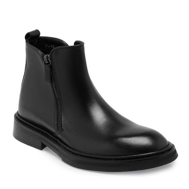 Siyah Deri Erkek Klasik Bot - E24K1BT56977-A43 - Tergan