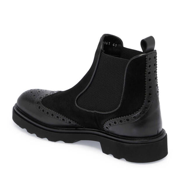 Siyah Deri Erkek Klasik Bot - E24K1BT57044-A43 - 2