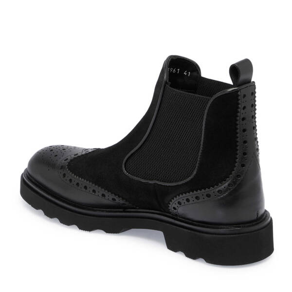 Siyah Deri Erkek Klasik Bot - E24K1BT57044-A43 - 2