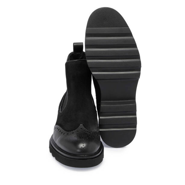 Siyah Deri Erkek Klasik Bot - E24K1BT57044-A43 - 4