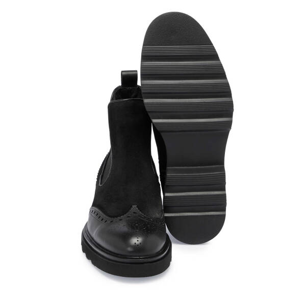 Siyah Deri Erkek Klasik Bot - E24K1BT57044-A43 - 4
