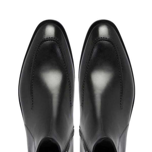 Siyah Deri Erkek Klasik Bot - E24K1BT57113-A43 - 5