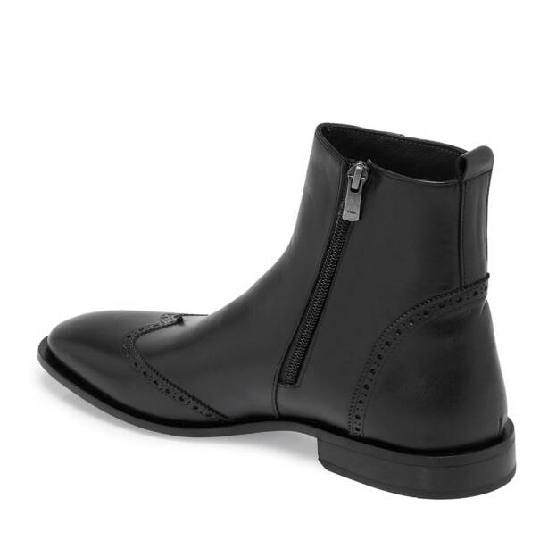 Siyah Deri Erkek Klasik Bot - E24K1BT57114-A43 - 2