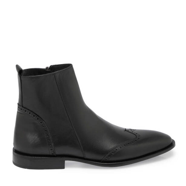 Siyah Deri Erkek Klasik Bot - E24K1BT57114-A43 - 3