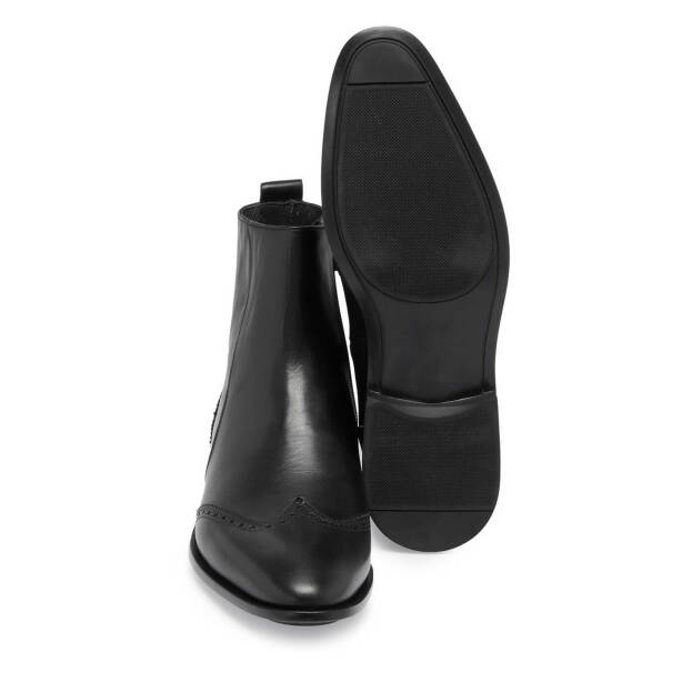 Siyah Deri Erkek Klasik Bot - E24K1BT57114-A43 - 4